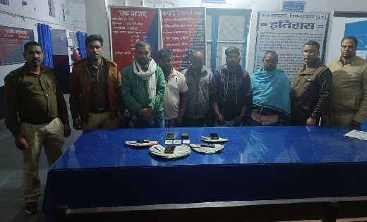 सरायपाली : जुआरियों पर पुलिस ने की रेड कार्यवाही, 5 गिरफ्तार - CG Sandesh