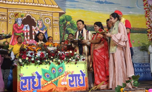 बसना : श्रीमद्भागवत कथा में छठवें दिन हुआ कृष्ण और रुक्मणी व... - CG Sandesh