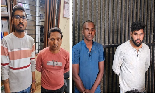 क्रिकेट मैच के टिकटों की कालाबाजारी करते 4 युवक गिरफ्तार