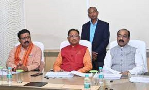 मुख्यमंत्री विष्णु देव साय ने ली उच्च स्तरीय बैठक