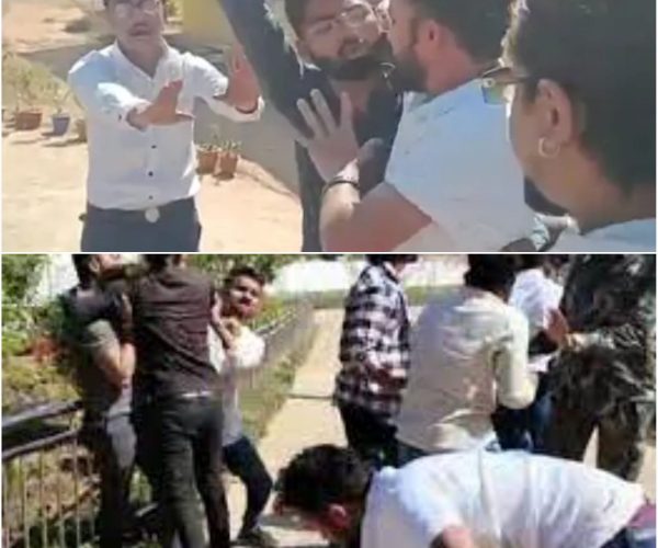 स्वामी आत्मानंद महाविद्यालय कैंपस में NSUI-ABVP कार्यकर्ताओ... - CG Sandesh