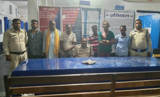 सरायपाली : गुल खेलते 6 गिरफ्तार, 28,010 रूपये नगदी जप्त. - CG Sandesh