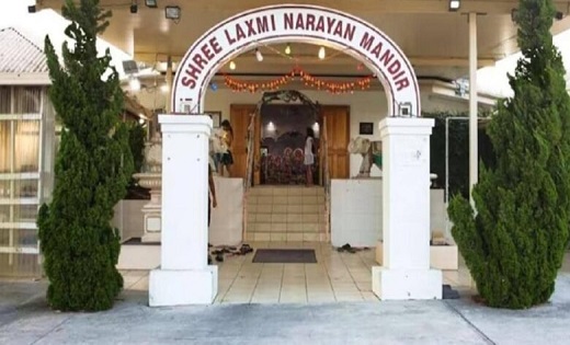 श्री लक्ष्मी नारायण मंदिर में तोड़फोड़, दीवारों पर लिखे भारत... - CG Sandesh