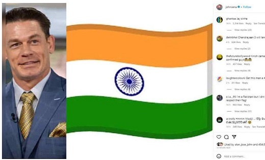 चंद्रयान-3 को लेकर WWE सुपरस्टार जॉन सीना ने पोस्ट की तिरंगे... - CG Sandesh