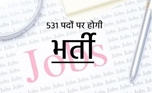 नौकरी का सुनहरा अवसर : 531 पदों पर होगी भर्ती - CG Sandesh