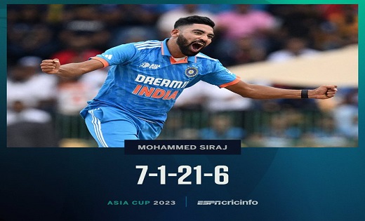 Asia Cup 2023 Final में Mohammed Siraj ने रचा इतिहास, लगा दी... - CG Sandesh