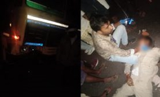 ट्रक खड़ी करके घर के अंदर जा रहे दो युवकों को हाइवा ने मारी टक्कर, दोनों की दर्दनाक मौत