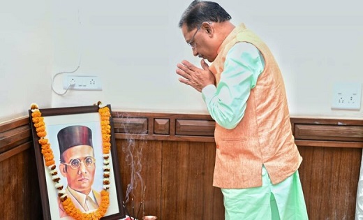 CM साय ने वीर सावरकर की पुण्यतिथि पर उन्हें किया नमन