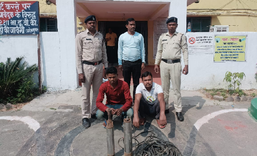 सांकरा : मोटर पम्प चोरी करने वाले दो युवक गिरफ्तार - CG Sandesh