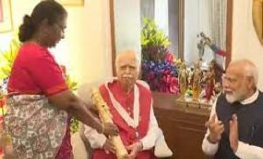 लालकृष्ण आडवाणी को ‘भारत रत्न’ सम्मान , राष्ट्रपति ने घर जाक... - CG Sandesh