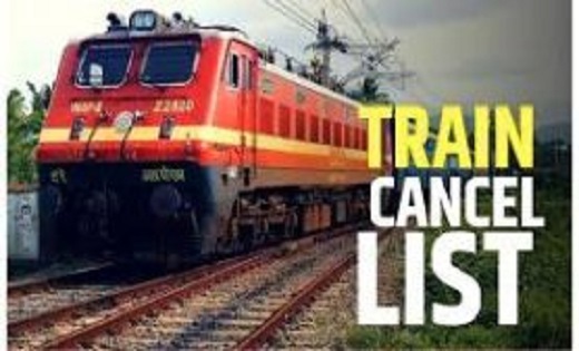 रेलवे यात्रियों के लिए परेशानी की खबर, कई ट्रेनें हुई रद्द,देखें कैंसल ट्रेनों की लिस्ट