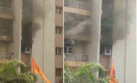 आशियाना अपार्टमेंट में लगी भीषण आग, दमकल की गाड़ियां मौके पर