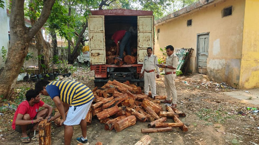 सरायपाली : वन विभाग ने खैर लकड़ी की तस्करी करते दो लोगों को प... - CG Sandesh