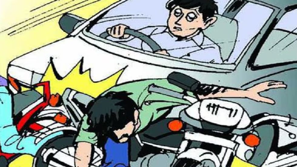 तेंदुकोना : कार की ठोकर से मोटरसायकल सावर घायल, कार चालक फरा... - CG Sandesh