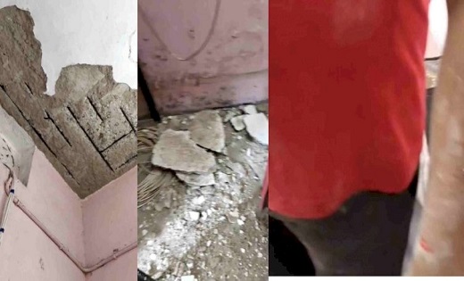 स्कूल में बड़ा हादसा : भरभराकर गिरा छत का प्लास्टर, घायल हुए... - CG Sandesh