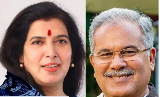 भाजपा नेत्री सरोज पांडे ने रक्षाबंधन पर पूर्व सीएम को भेजी राखी, भूपेश बघेल ने जताया आभार