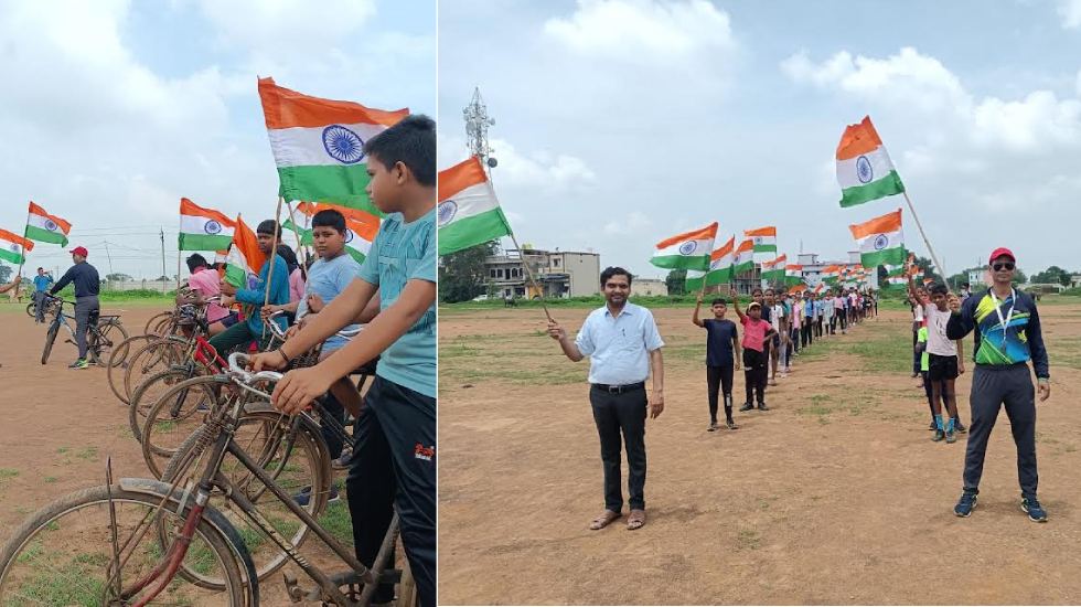 महासमुंद : हर घर तिरंगा साईकिल रैली कार्यकर्म तुमगांव में, ल... - CG Sandesh