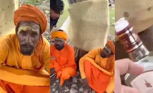 साधू के वेश में घूम रहे बांग्लादेशी हारुन और शाहरुख, महंगी शराब पीते वीडियो वायरल