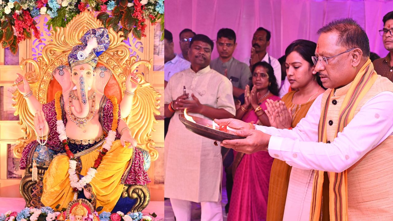 मुख्यमंत्री निवास में विराजे भगवान गणेश, सीएम साय ने पूजा अर... - CG Sandesh