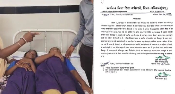 CG - मध्यान्ह भोजन से 23 छात्र हुए थे बीमार, जिला प्रशासन ने... - CG Sandesh