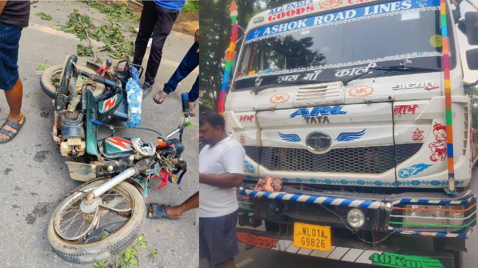 CG - ट्रेलर ने दो युवकों को कुचला, एक की मौत, दूसरा घायल - CG Sandesh