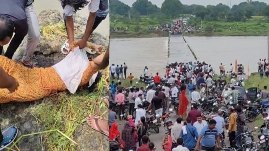    बाइक से पूल पार कर रहा था परिवार, तेज बहाव में बहने से चा... - CG Sandesh
