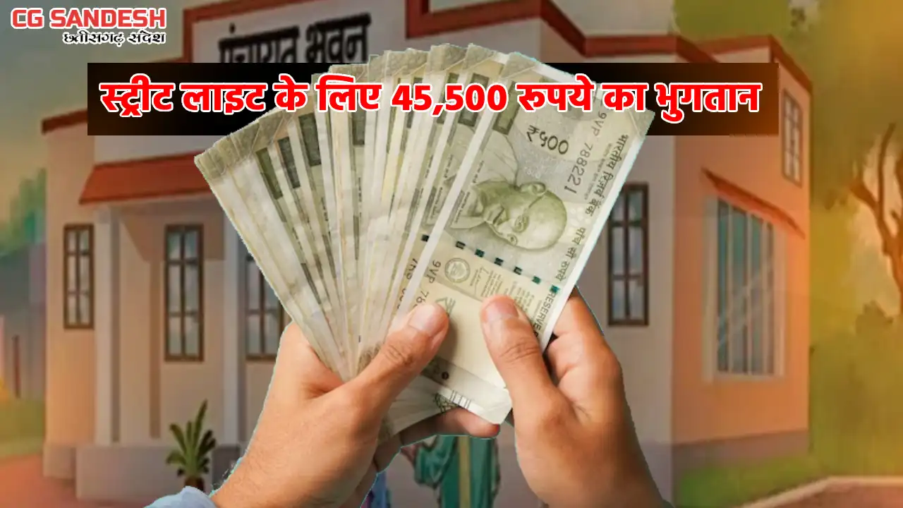 पिथौरा : स्ट्रीट लाइट के लिए 45,500 रूपये का भुगतान, पंचायत ... - CG Sandesh