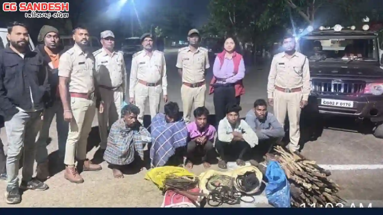 CG : करंट बिछाकर किये शिकार, आपस में बाँटे मांस, 5 गिरफ्तार - CG Sandesh