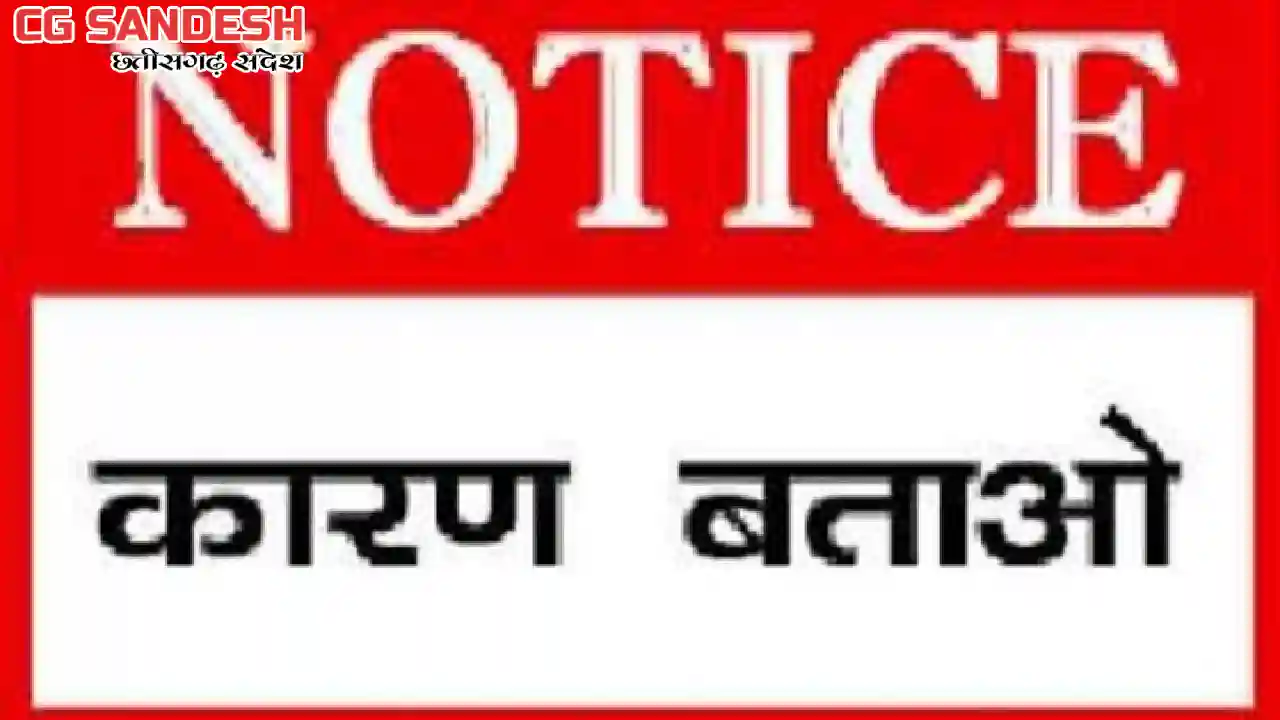 CG : SIR कार्य में लापरवाही पर जारी हुआ कारण-बताओ नोटिस - CG Sandesh