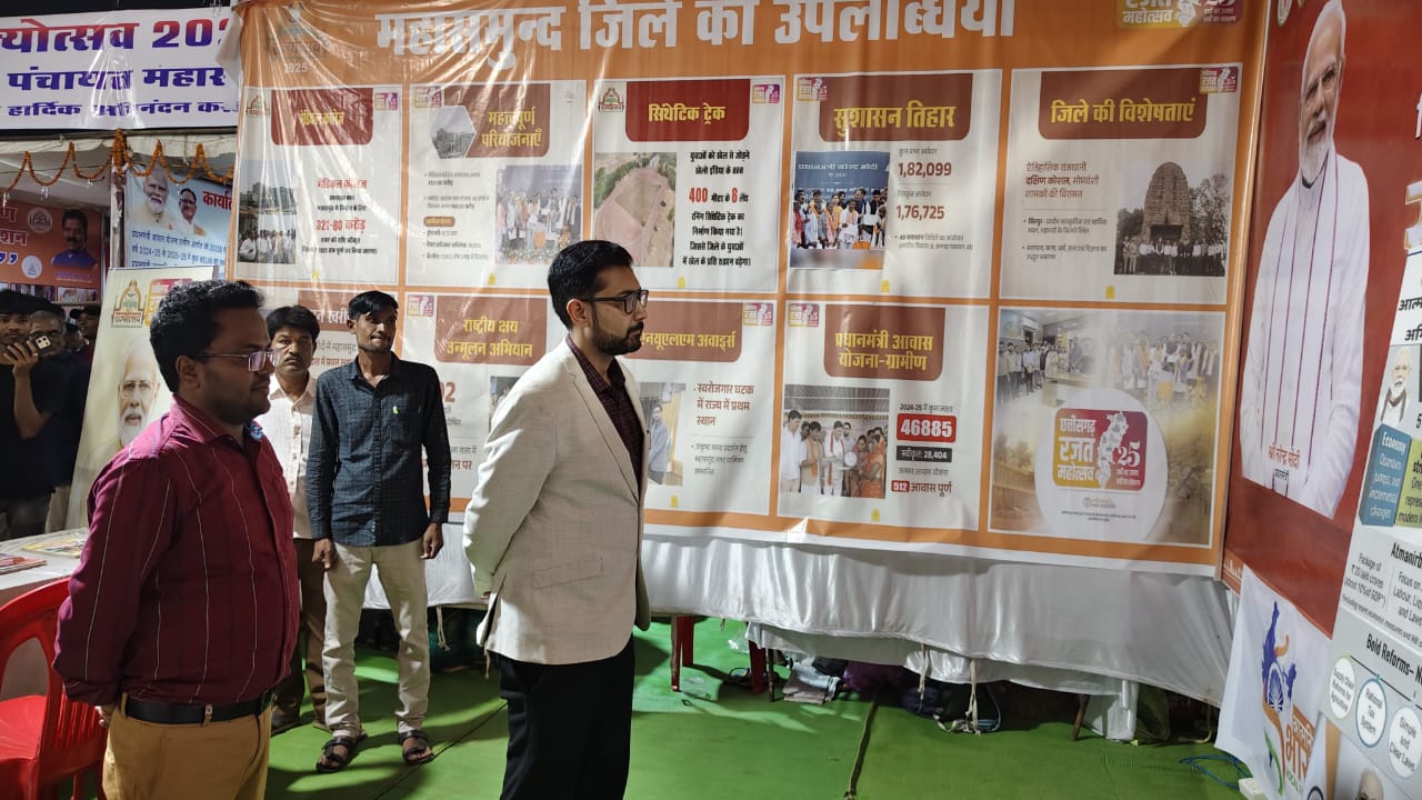 महासमुंद : राज्योत्सव के दूसरे दिन कलेक्टर ने लिया स्टालों क... - CG Sandesh