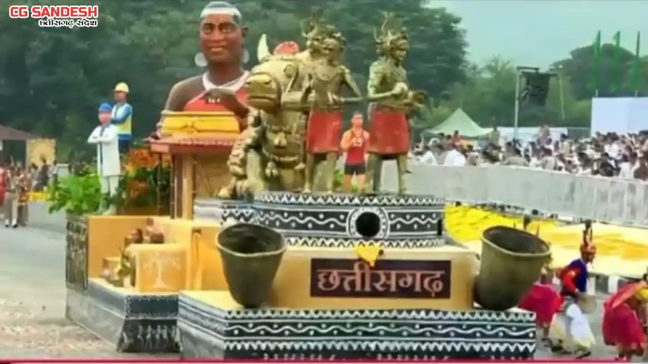 छत्तीसगढ़ की झांकी ने एकता परेड में दिखाया विकास का नया मॉडल - CG Sandesh