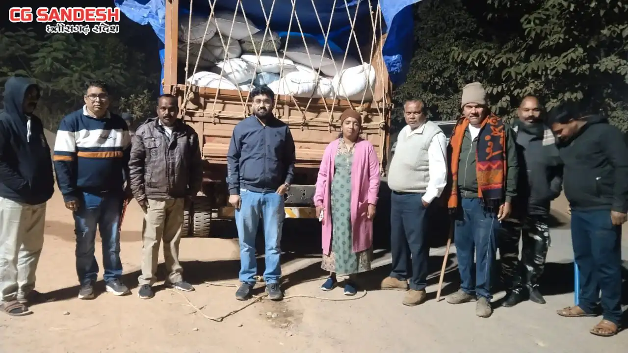 सरायपाली :  728 कट्टा धान जप्त - CG Sandesh