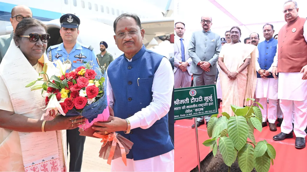 राष्ट्रपति द्रौपदी मुर्मु का छत्तीसगढ़ आगमन, स्वामी विवेकानं... - CG Sandesh