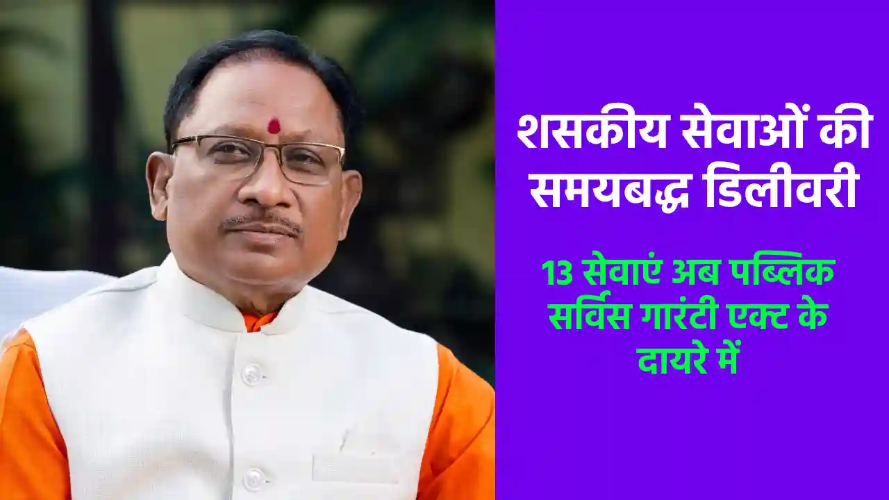 CG : छत्तीसगढ़ सरकार ने शसकीय सेवाओं की समयबद्ध डिलीवरी के लि... - CG Sandesh