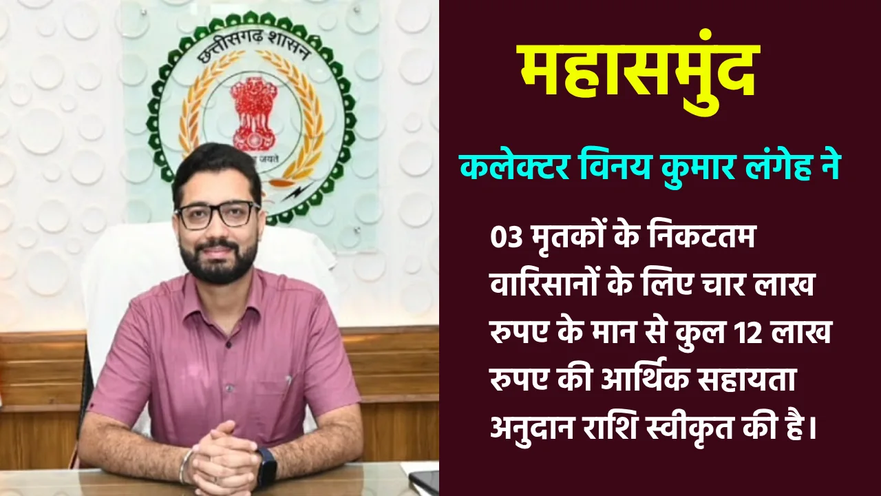 महासमुंद : आर.बी.सी. 6-4 के तहत 12 लाख रुपए की आर्थिक सहायता... - CG Sandesh