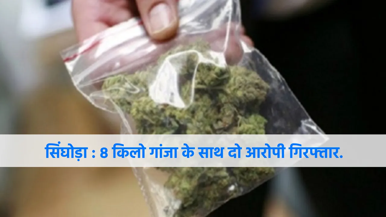 सिंघोड़ा : 8 किलो गांजा के साथ दो आरोपी गिरफ्तार. - CG Sandesh