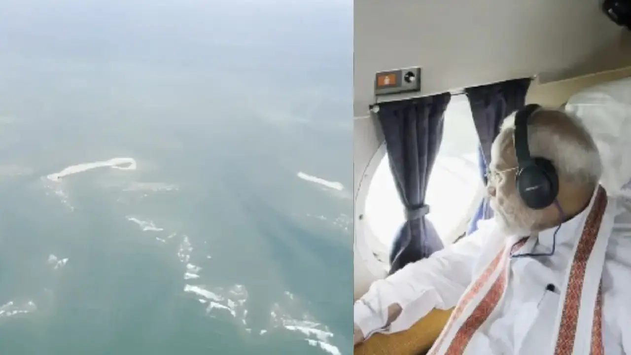 PM मोदी ने किया राम सेतु का दर्शन, सोशल मीडिया में शेयर किया वीडियो. 