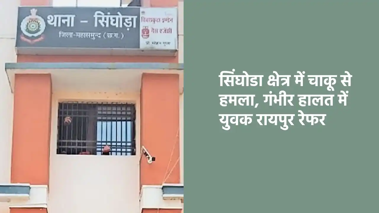 सिंघोडा क्षेत्र में चाकू से हमला, गंभीर हालत में युवक रायपुर... - CG Sandesh