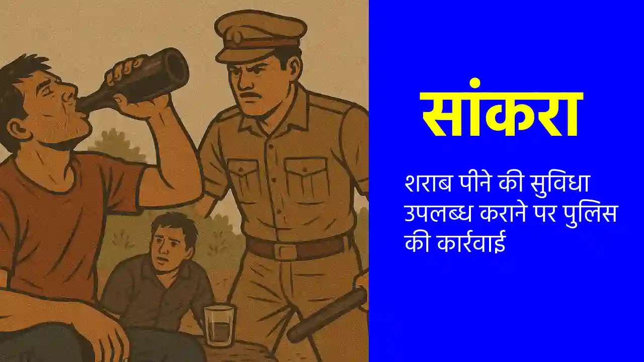 सांकरा : शराब पीने की सुविधा उपलब्ध कराने पर पुलिस की कार्रव... - CG Sandesh