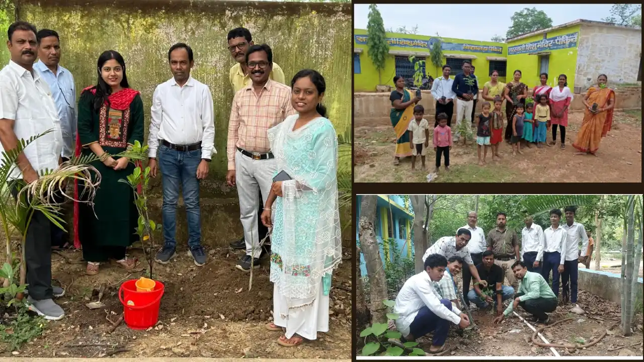 सरायपाली : एसडीएम नम्रता चौबे ने पीएमश्री झिलमिला में पौधे र... - CG Sandesh