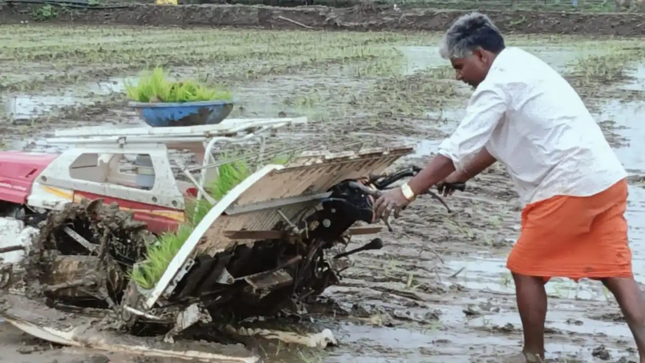 खेती में पैडी ट्रांसप्लांटर से किसानों की रोपाई हुई आसान,  प... - CG Sandesh