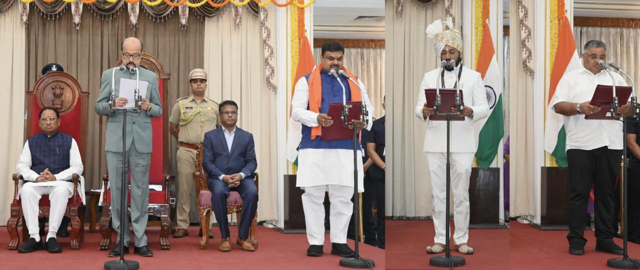 CG: गजेन्द्र, राजेश और गुरू खुशवंत बने मंत्री, राज्यपाल डेका... - CG Sandesh