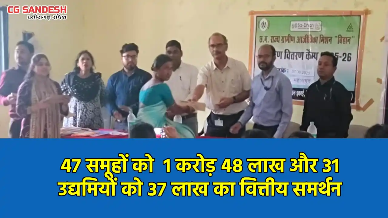 महासमुंद जिले में आजीविका संवर्द्धन हेतु क्रेडिट कैंप का आयो... - CG Sandesh
