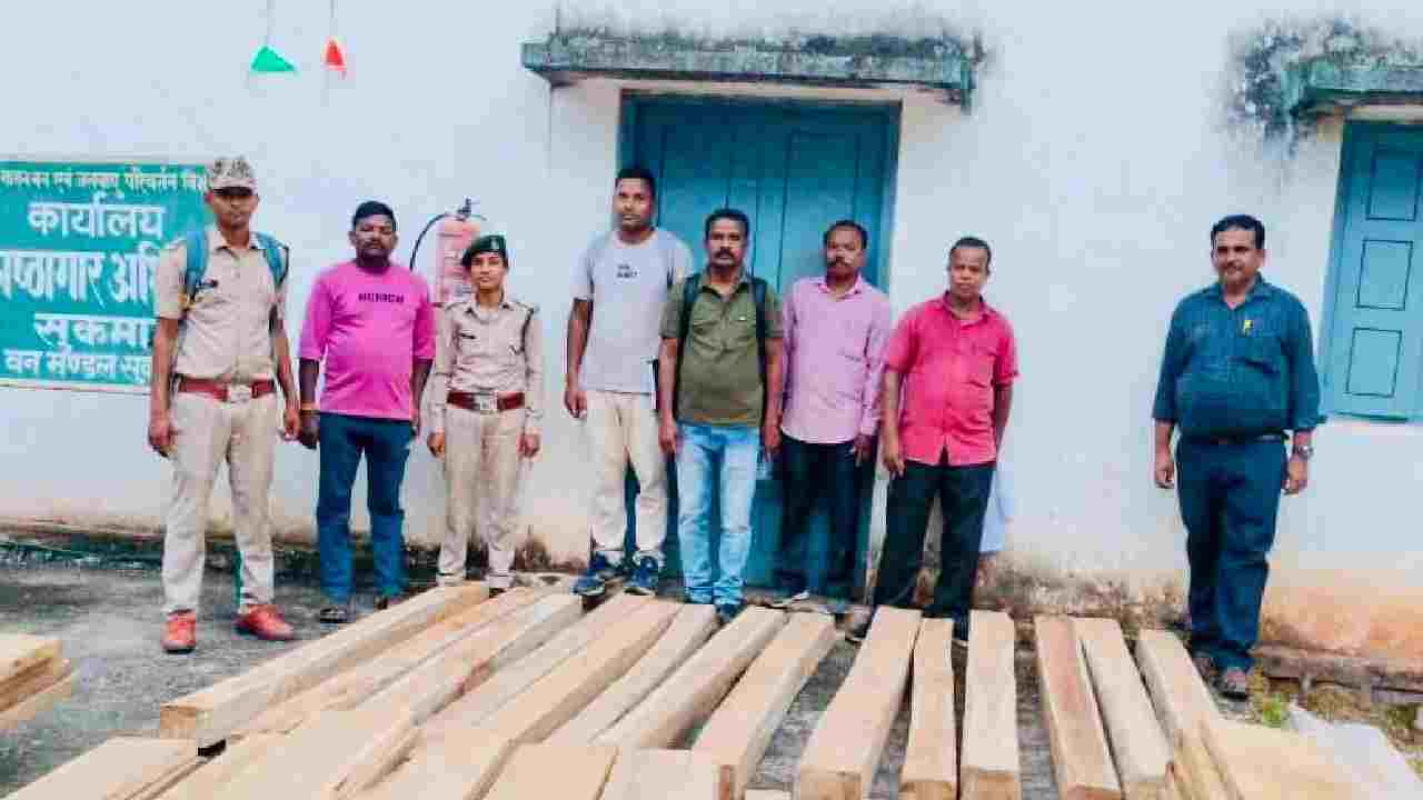 CG : छापामार कार्रवाई, 2 लाख का अवैध सागौन जप्त - CG Sandesh