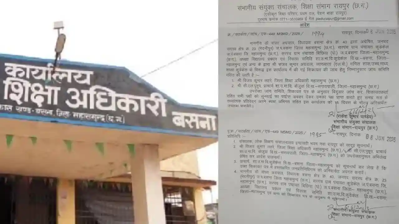 बसना : कुडेकेल स्कूल में जांच के बजाय भेट मुलाकात, शिक्षा वि... - CG Sandesh
