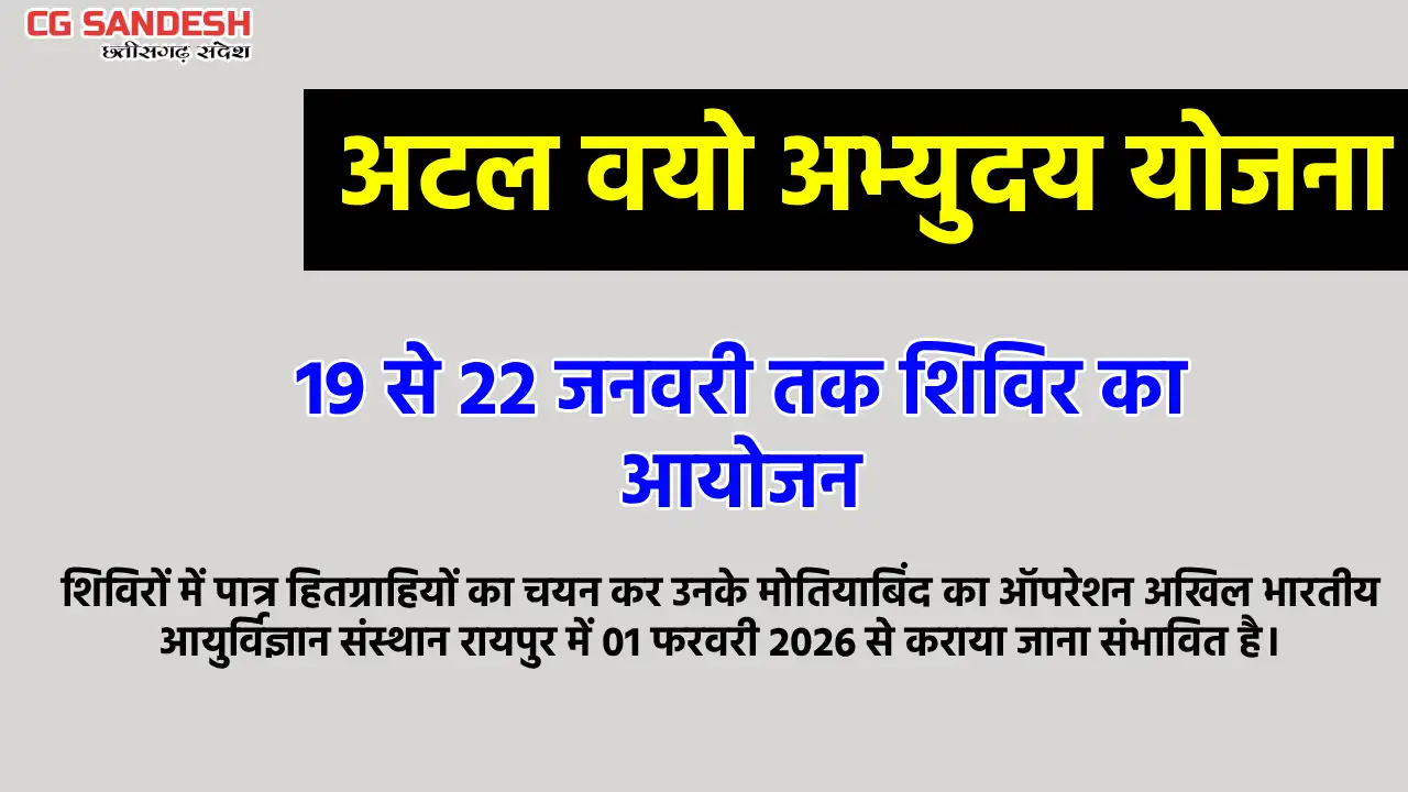 महासमुंद : मोतियाबिन्द की समस्या से पीड़ित नागरिकों के लिए 19... - CG Sandesh