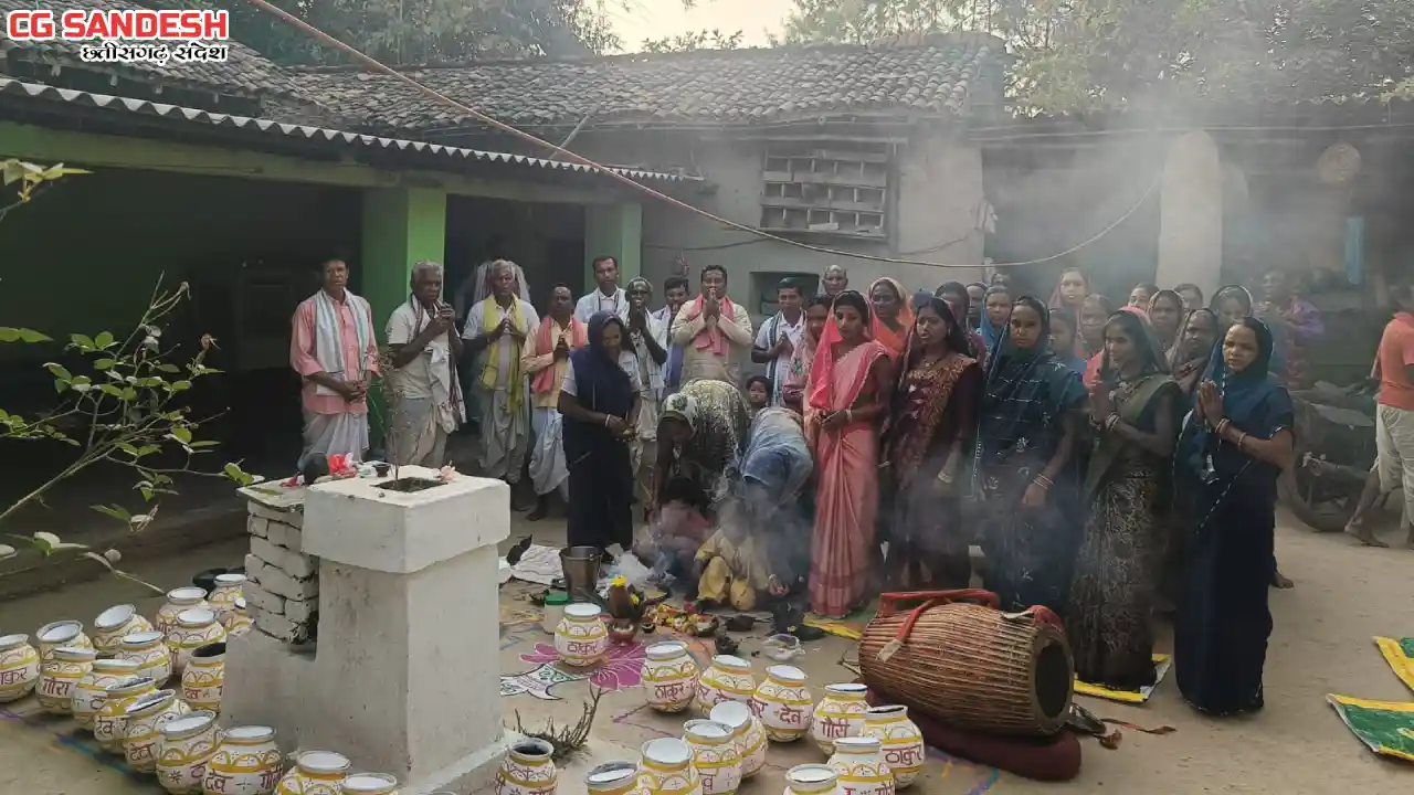 सरायपाली : ग्राम मनकी के गोंडवाना समाज ने आराध्यदेव भगवान बु... - CG Sandesh