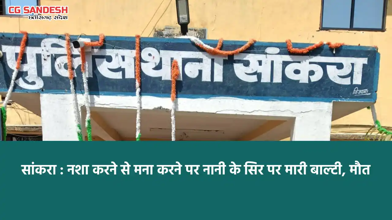 सांकरा : नशा करने से मना करने पर नानी के सिर पर मारी बाल्टी,... - CG Sandesh