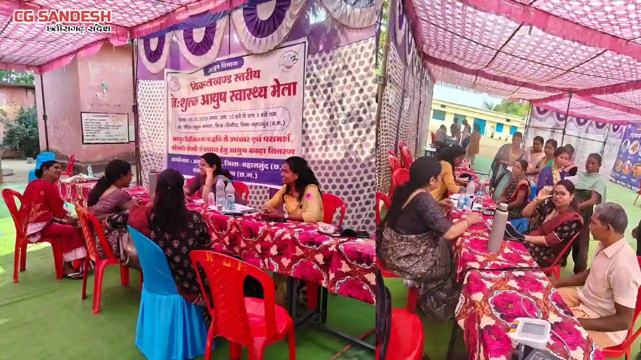 पिथौरा के चरभाटा में विकासखण्ड स्तरीय निःशुल्क आयुष स्वास्थ्... - CG Sandesh