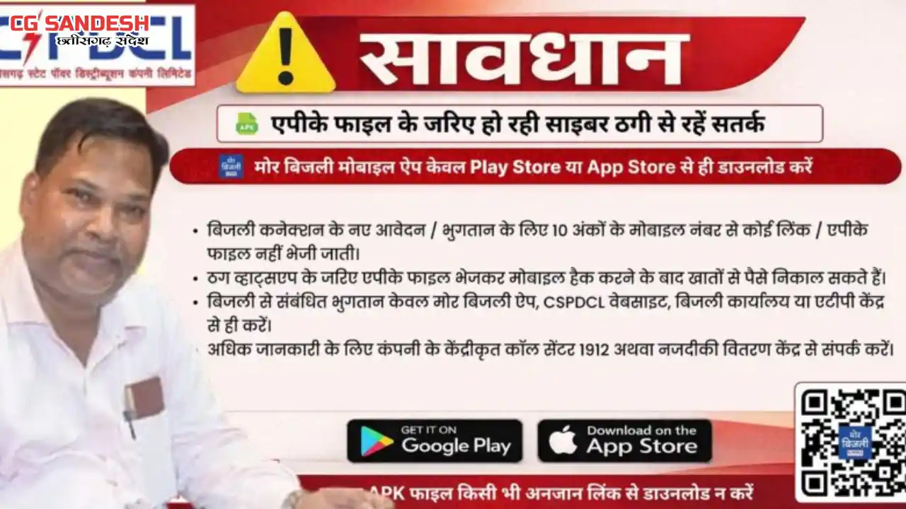 CG : विद्युत उपभोक्ता रहे सतर्क, मोर बिजली मोबाइल एप केवल Pl... - CG Sandesh